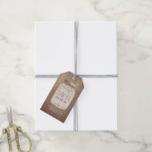 Rustikale Lichter Mason Jar Lace Wood Geschenkanhänger (Mit Garn)