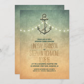 Rustikale Lichter nautische Probe Einladung (Vorne/Hinten)