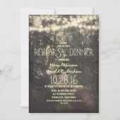 rustikale Lichter Probe Abendessen Einladung (Vorderseite)