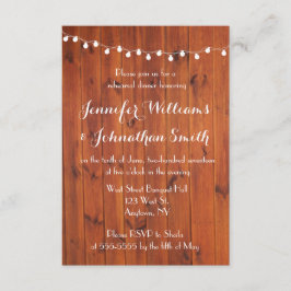 Rustikale Lichter Probe Einladungen