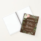 Rustikale Lichter Romantik Babydusche Gästebuch Notizblock (Innenseite)