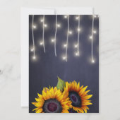 Rustikale Lichter Sonnenblumen Marineschlacht Hoch Einladung (Rückseite)