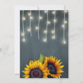 Rustikale Lichter Sonnenblumen Marineschlacht Hoch Einladung (Rückseite)