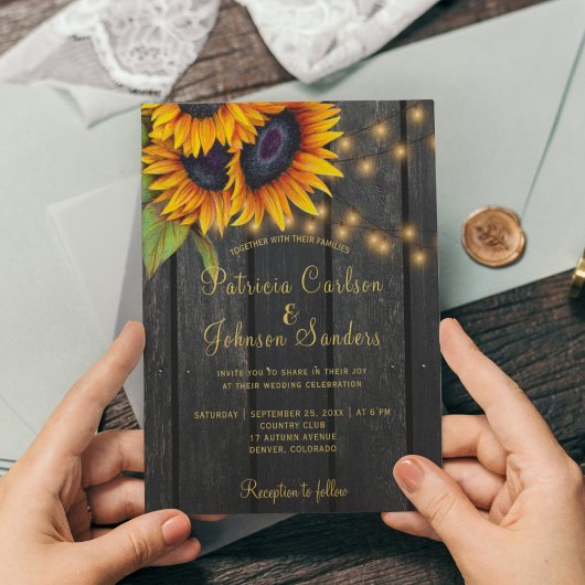 Rustikale Lichter Sonnenblumen Scheunenholz Budget