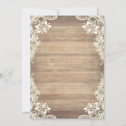 Rustikale Lichter, Tiara, Spitzen Sonnenblumen Süß Einladung (Rückseite)