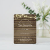 Rustikale Lichter und Holzdetails Einladung (Stehend Vorderseite)