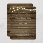 Rustikale Lichter und Holzdetails Einladung (Vorne/Hinten)
