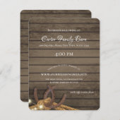 Rustikale Lichter und Hufeisen Details Einladung (Vorne/Hinten)