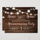 Rustikale Lichter Zuhause Süßes Zuhause-Haus Erwär Einladung (Vorne/Hinten)