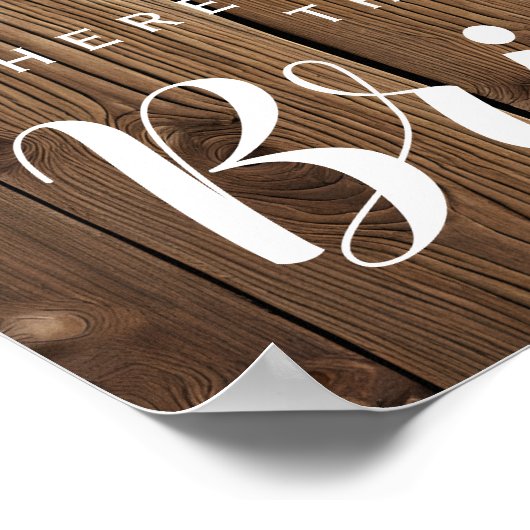 Rustikale Lichterfolge kommt hier die Braut Poster (Ecke)