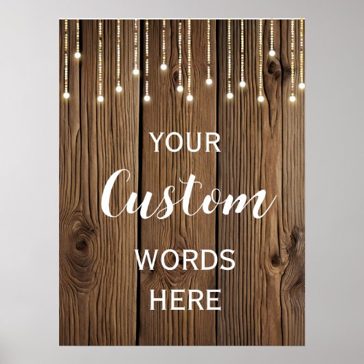 Rustikale Lichterfolge kreieren Ihren eigenen, ind Poster (Vorne)