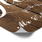 Rustikale Lichterfolge Liebe Glühfeier Poster (Ecke)