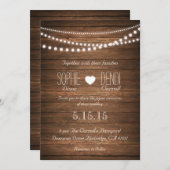 Rustikale Lichterfolge zum Hochzeitsempfang (Off W Einladung (Vorne/Hinten)