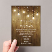 Rustikale Lichterkette, die eine akryllische Einla Acryleinladungen (Insitu (Handheld))