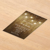 Rustikale Lichterkette, die eine akryllische Einla Acryleinladungen (Ablage )