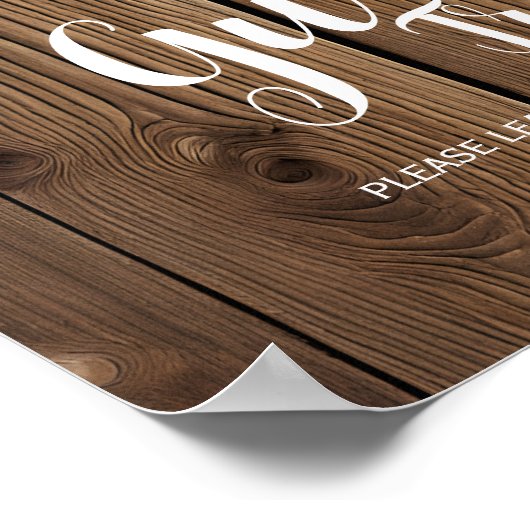 Rustikale Lichterkette Gästebuch Baum SIGN (Ecke)