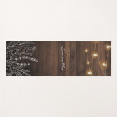 Rustikale Lichterkette Holz Muster Yogamatte (Vorderseite (Horizontal))
