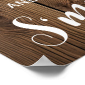 Rustikale Lichterkette ist mehr Hochzeit oder Part Poster (Ecke)