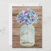 Rustikale Lichterkette & Mason Jar Wedding Einladung (Rückseite)