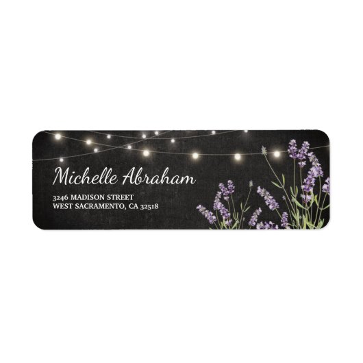 Rustikale Lichterkette mit Lavendel-Twinkle-Lights (Vorne)