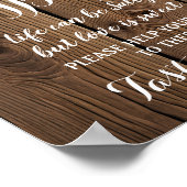 Rustikale Lichterkette Popcorn Bar wedsign Poster (Ecke)