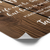 Rustikale Lichterkette Popcorn Bar wedsign Poster (Ecke)