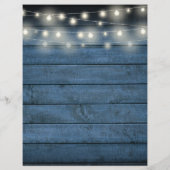 Rustikale Lichterketten Hochzeitsplan Zeitachse (Rückseite)