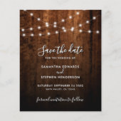 Rustikale Lichterketten & Holz Hochzeit Save The D (Vorderseite)