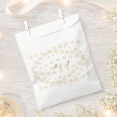 Rustikale Lichterketten-Monogramm-Hochzeitsgunst-B Geschenktütchen (Ausgeschnitten)