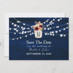 Rustikale Lichterketten Save the Date