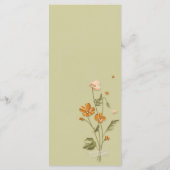 Rustikale Lichterketten trendy Florale Hochzeits Programm (Rückseite)