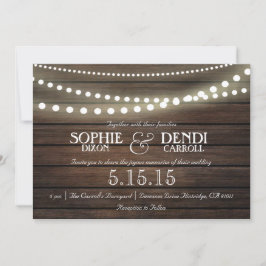 Rustikale Lichterzitterung zur Einladung