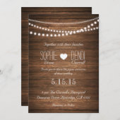 Rustikale Lichterzitterung zur Einladung (Vorne/Hinten)