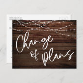 Rustikale Lichtveränderungen Pläne verschoben Hoch Postkarte (Vorne/Hinten)