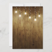 Rustikale Lichtzeichenkarte Einladung (Rückseite)