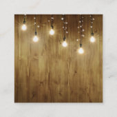 Rustikale Lichtzeichenkarte für Hochzeitdetails Begleitkarte (Rückseite)