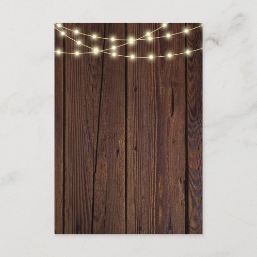 Rustikale Liebe Bug Baby Dusche Begleitkarte (Rückseite)