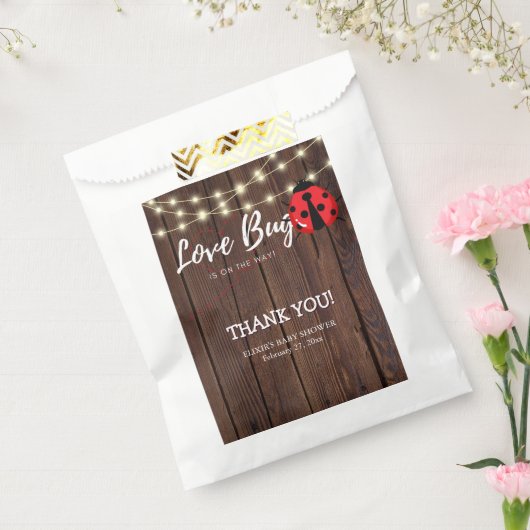 Rustikale Liebe Bug Baby Dusche Geschenktütchen (Versiegelt)