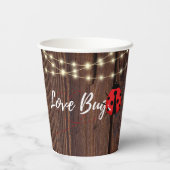 Rustikale Liebe Bug Baby Dusche Pappbecher (Rückseite)
