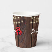 Rustikale Liebe Bug Baby Dusche Pappbecher (Rechts)