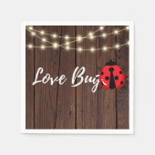 Rustikale Liebe Bug Baby Dusche Serviette (Vorderseite)
