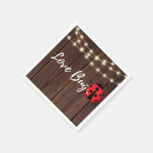 Rustikale Liebe Bug Baby Dusche Serviette (Ecke)