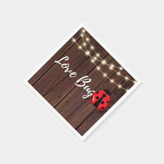 Rustikale Liebe Bug Baby Dusche Serviette (Ecke)