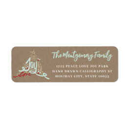 Rustikale Liebe Frieden Freude Rücksendeadresse