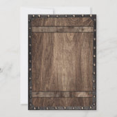 Rustikale Liebe für Hochzeiten Einladung (Rückseite)