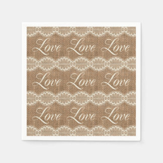 Rustikale Liebe für Hochzeiten Serviette