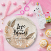 Rustikale Liebe im Blut Peach-Blume Pappteller (Party)