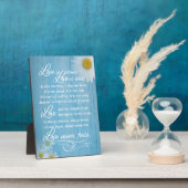Rustikale Liebe ist Bible Verse Wedding Easel Plaq Fotoplatte (Seite)
