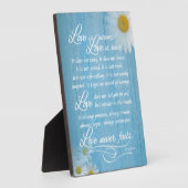 Rustikale Liebe ist Bible Verse Wedding Easel Plaq Fotoplatte (Seite)
