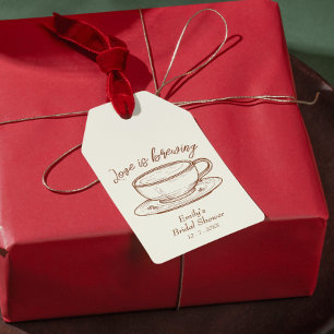 Rustikale Liebe ist das Brechen von Kaffee Brautpa Geschenkanhänger